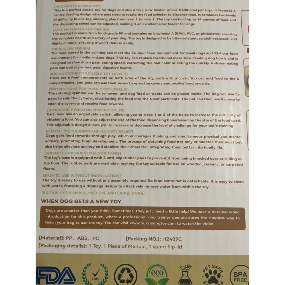 KADTC Dog Spinning Barrel Puzzle Slow Feeder Toy NEW - Picture 11 of 15